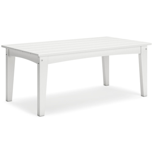 Hyland Wave - Rectangular Cocktail Table - White