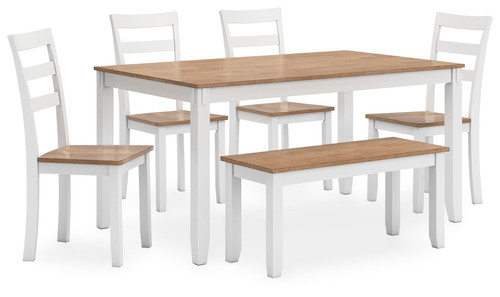 Gesthaven - Dining Room Table Set (Set of 6) - Natural / White