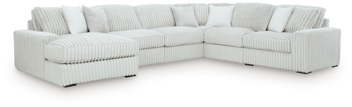 Stupendous - 6-Piece Sectional With LAF Corner Chaise - Alloy