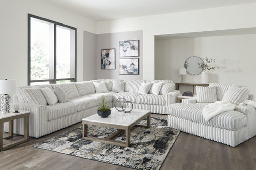 Stupendous - 5 Pc. - 4-Piece Sectional, Oversized Chaise - Alloy