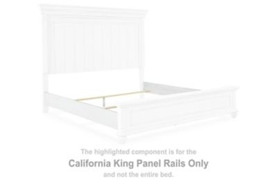 Kanwyn - Cal King Panel Rails - Whitewash