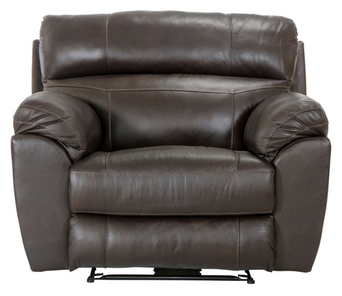Costa - Top Grain Italian Leather Lay Flat Recliner - Chocolate