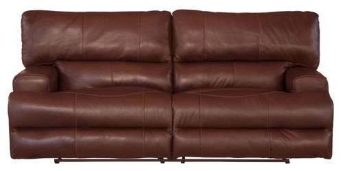 Wembley - Italian Leather Match Lay Flat Reclining Sofa - Walnut