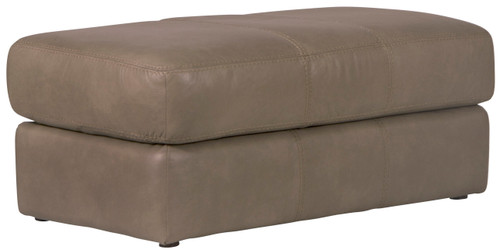 Prato - Leather Ottoman - Putty