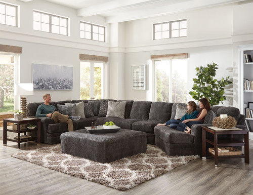 Mammoth Modular Sectional - Cocktail Ottoman - Smoke