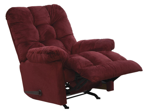 Nettles - Chaise Rocker Reclining With Deluxe Heat/Massage - Merlot