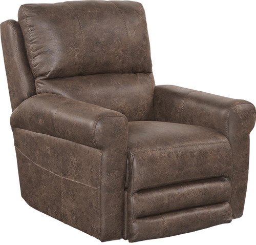 Maddie - Faux Leather Power Wall Hugger Recliner - Tanner