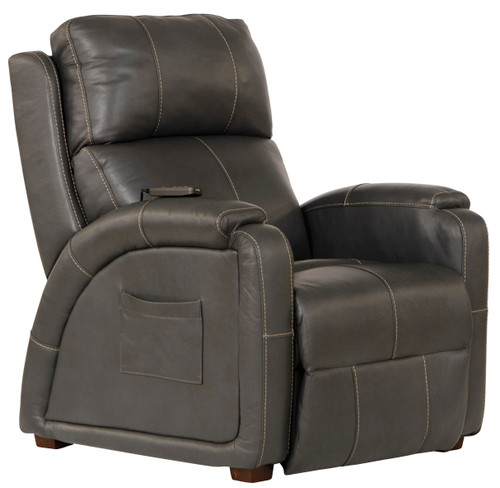 Reliever - Leather Power Headrest Power Lay Flat Reclining With CR3 Massage / Zero Gravity - Gunmetal