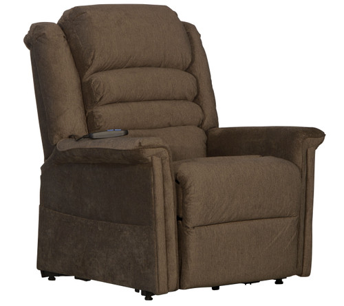 Invincible - Power Lift Full Lay-Out Chaise Recliner - Java