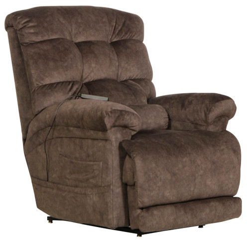 Longevity - Fabric Power Lift Reclining With Dual Motor / Zero Gravity Trendelenburg / Xtra Comfort Extended Ottoman - Dark Brown
