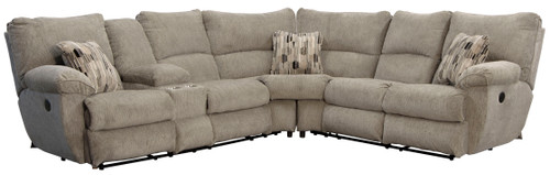 Elliott - 2 Piece Power Reclining Sectional With Console - Pewter