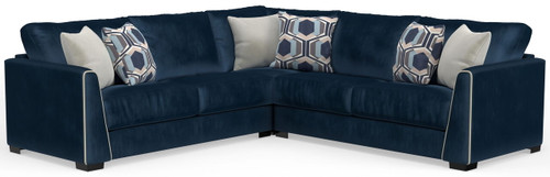 Jetson - 3 Piece Sectional With Comfort Coil Seat Cushions And 6 Included Accent Pillows - Nile