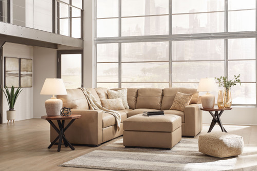 Bandon - 3 Pc. - 2-Piece Sectional With Laf Loveseat, Ottoman - Toffee