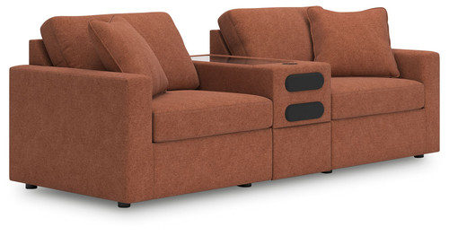 Modmax - 3-Piece Sectional With Audio System Console - Spice