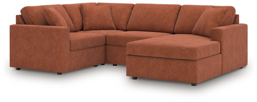Modmax - 4-Piece Sectional With Raf Corner Chaise, With Laf Corner Chair - Spice