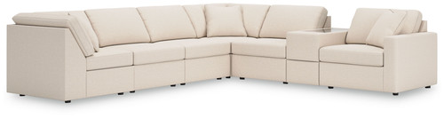 Modmax - 7-Piece Sectional With Storage Console And Raf Corner Chair - Oyster