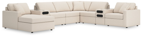Modmax - 8-Piece Sectional With Laf Corner Chaise And Audio Consoles - Oyster