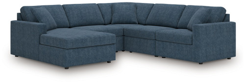 Modmax - 5-Piece Sectional With Laf Corner Chaise, With Raf Corner Chair - Ink