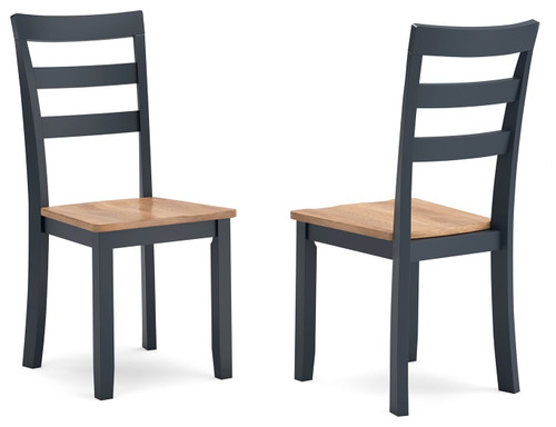 Gesthaven - Dining Room Side Chair (Set of 2) - Natural / Blue