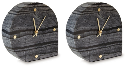 Janmour - Table Clock (Set of 2) - Black