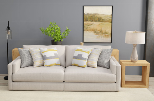 Trevor - 2 Piece Extra Deep Oversized Sofa - Nickel