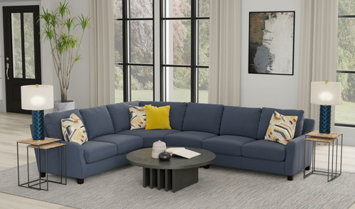 Foley - 4 Piece Sectional With Comfort Coil Seating And 4 Included Accent Pillows - Lead