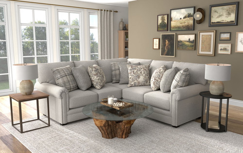 Livingston - 2 Piece Sectional With Comfort Coil Seating And 9 Accent Pillows Included - Linen