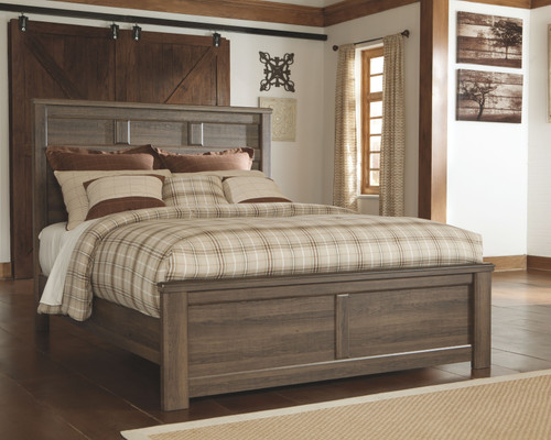 Juararo - Queen Panel Bed - Dark Brown