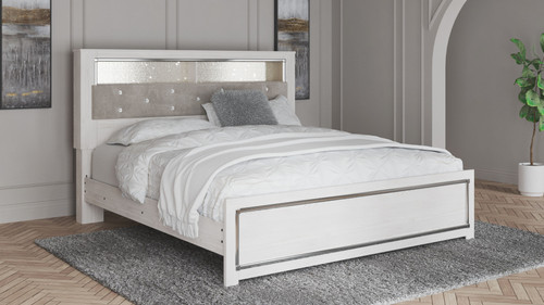 Altyra - King Panel Bookcase Bed - White