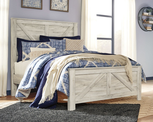 Bellaby - Queen Crossbuck Panel Bed - Whitewash
