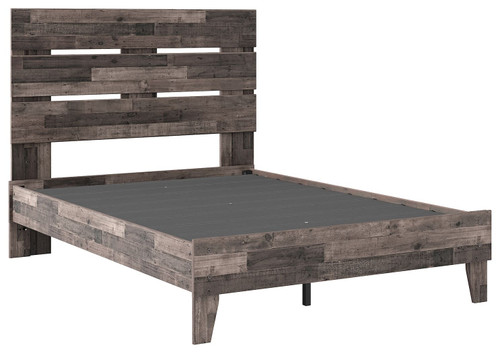 Neilsville - Full Panel Platform Bed - Multi Gray