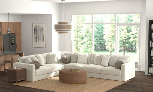 Ritzy - 6 Piece Modular Sectional - Bone