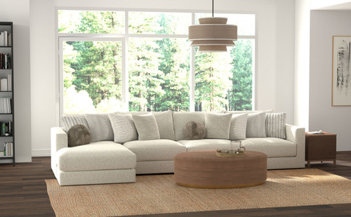 Ritzy - 4 Piece Modular Sectional (LSF Chaise) - Bone