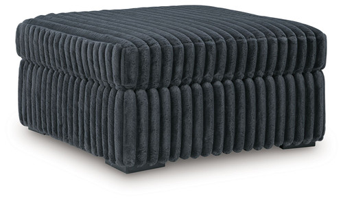 Midnight-Madness - Oversized Accent Ottoman - Gunmetal