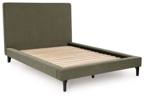 Chirason - Full Upholstered Bed With Roll Slats - Sage Green