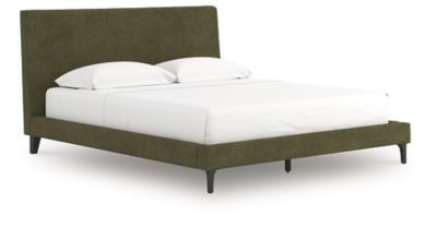 Chirason - California King Upholstered Bed With Roll Slats - Sage Green