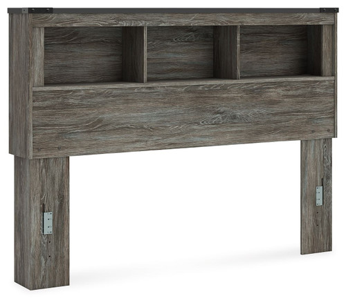 Frandern - Queen Bookcase Headboard - Gray