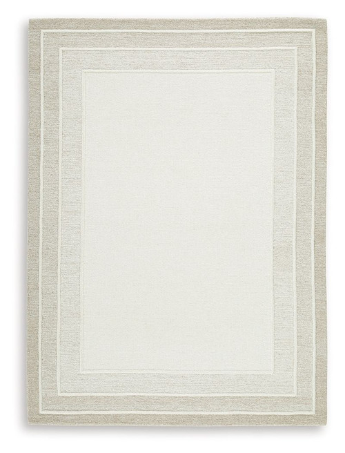 TeeLGan - 5' x 7' Rug - Ivory / Tan