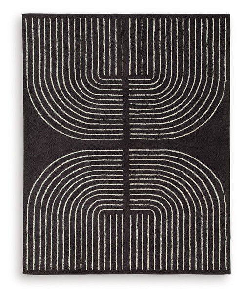 Eldonmore - 8' x 10' Rug - Black / Ivory