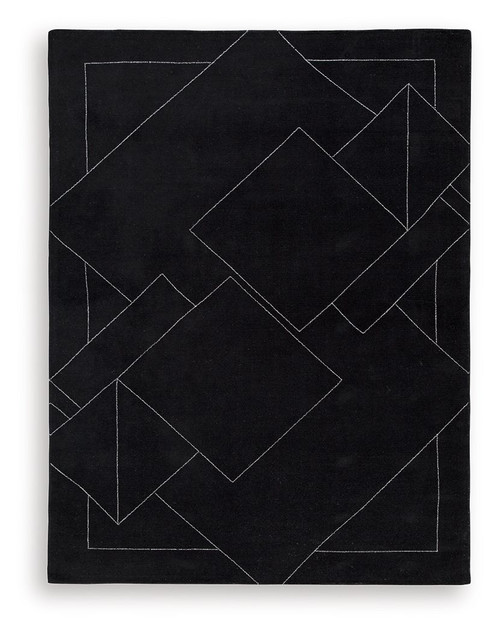 Marav - 8' x 10' Rug - Black / White