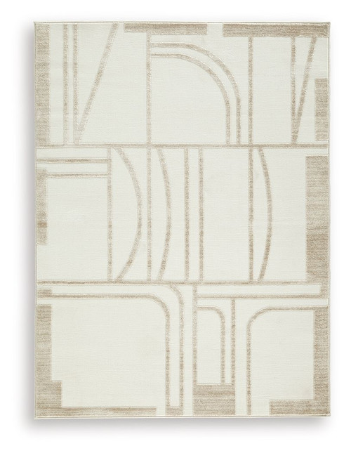 Farongrove - 5' x 7' Rug - Ivory / Beige