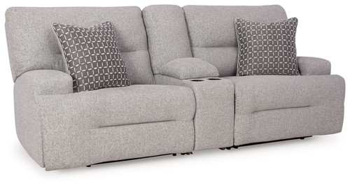Acklen Place - 3-Piece Sectional With Storage Console - Pewter