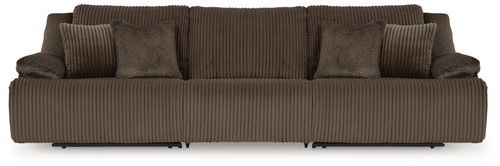 Top Tier - 3-Piece Reclining Sectional Sofa - Chocolate