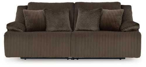 Top Tier - 2-Piece Reclining Sectional Loveseat - Chocolate