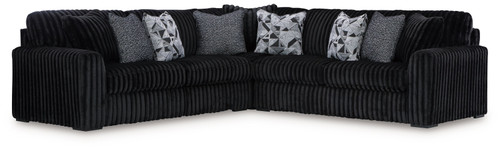 Midnight-Madness - 3-Piece Sectional - Onyx