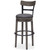 Caitbrook - Tall UPH Swivel Barstool - Gray