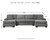 Birkdale Court - 3-Piece Sectional With LAF And RAF Corner Chaises - Gray