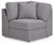 Modmax - 6-Piece Sectional With Audio System Console And 3 Armless Chairs - Granite