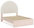 Wistenpine - Full Upholstered Panel Bed - Blush