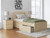 Onita - Twin Panel Platform Bed With 1 Side Storage - Natural